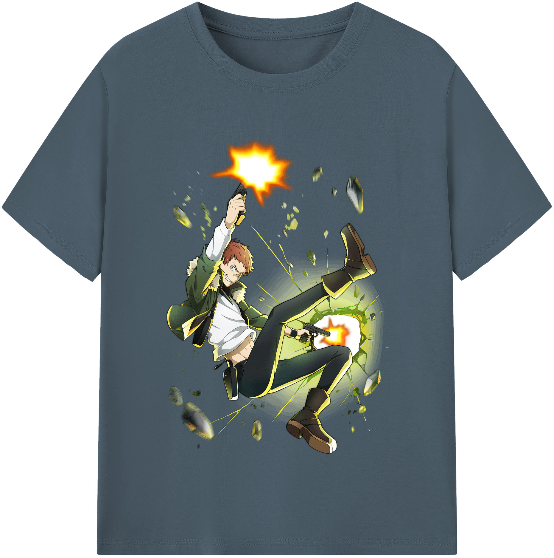 （画像用） 文豪ストレイドッグス Bungo Stray Dogs 綿100％半袖Tシャツ（フロントプリント）